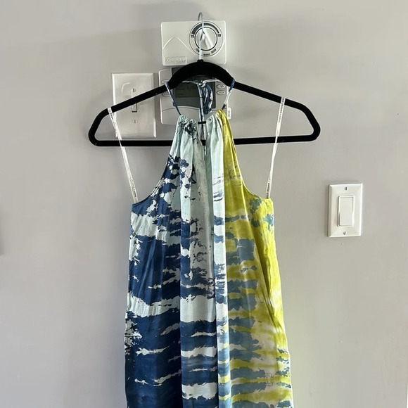 Young Fabulous & Broke Stevie Satin Halter Tie Dye Maxi Dress - Picture 4 of 8